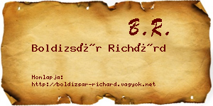 Boldizsár Richárd névjegykártya