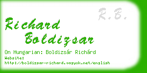 richard boldizsar business card