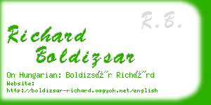 richard boldizsar business card
